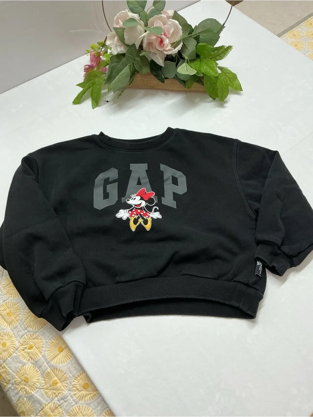 GAP Black Sweatshirt with Minnie Mouse Graphic